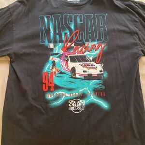 NASCAR T-Shirt - Black with Red and Blue Graphics
